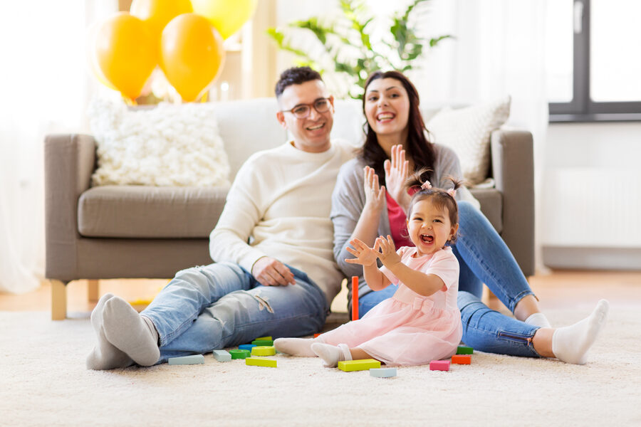Family in a Denver home