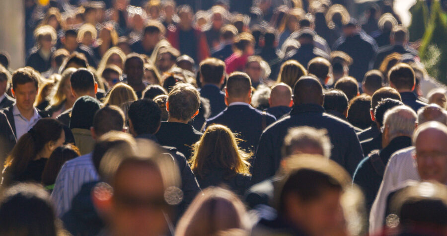 Locating individuals in a crowd